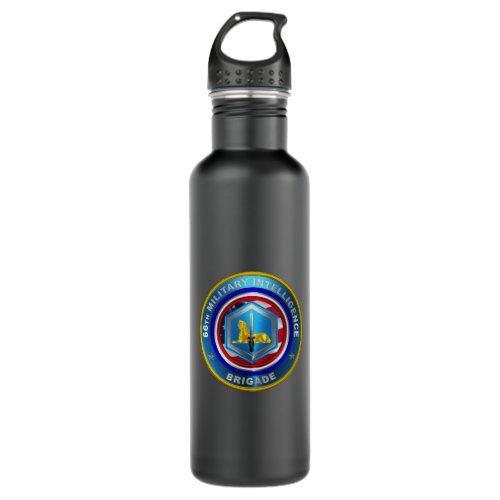 66th Military Intelligence Brigade  Stainless Steel Water Bottle