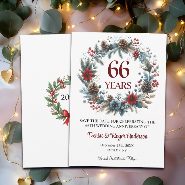 66th Wedding Anniversary Winter Save The Date (Creator Uploaded)