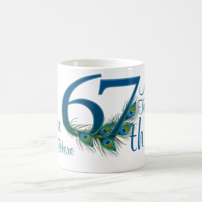 # 67 - 67th Wedding Anniversary or 67th Birthday Coffee Mug (Center)