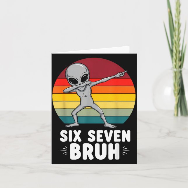 67 Animals Funny 67 Brainrot Youth Kids Alien 67  Card (Front)