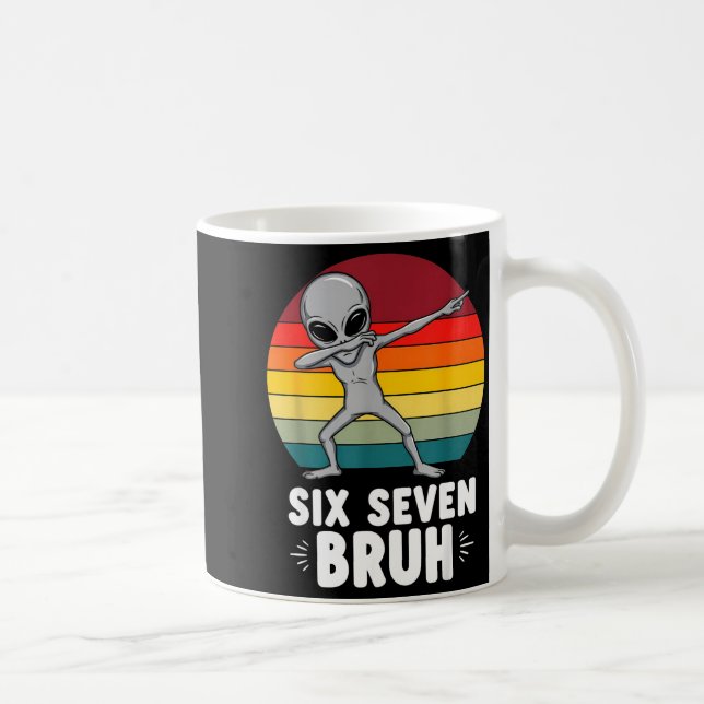 67 Animals Funny 67 Brainrot Youth Kids Alien 67  Coffee Mug (Right)