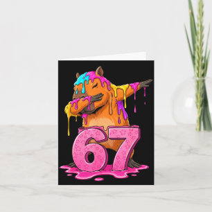 67 Animals Funny 67 Brainrot Youth Kids Capybara 6 Card
