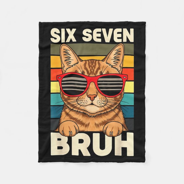 67 Animals Funny 67 Brainrot Youth Kids Cat 67  Fleece Blanket (Front)