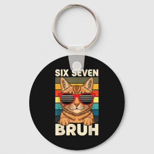 67 Animals Funny 67 Brainrot Youth Kids Cat 67 Keychain
