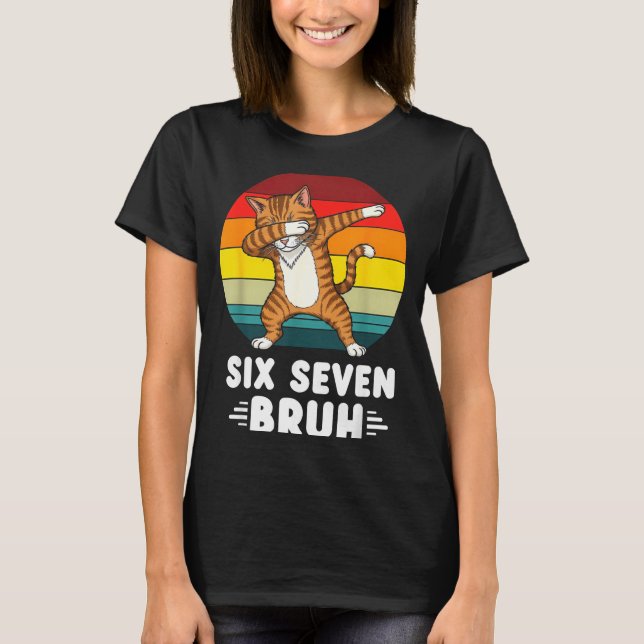 67 Animals Funny 67 Brainrot Youth Kids Cat 67  T-Shirt (Front)