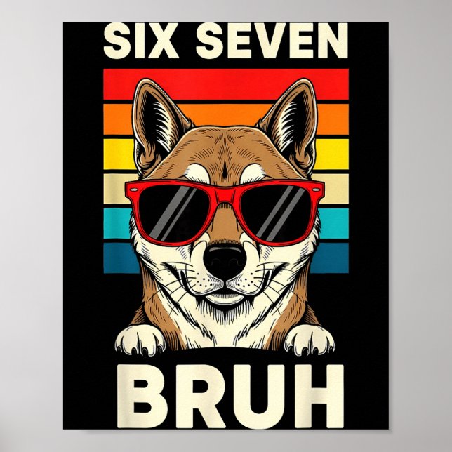 67 Animals Funny 67 Brainrot Youth Kids Dog 67  Poster (Front)