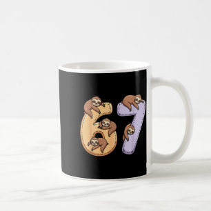 67 Animals Funny 67 Brainrot Youth Kids Sloth 67 Coffee Mug