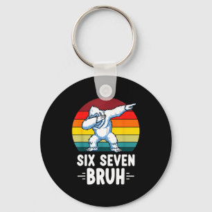 67 Animals Funny 67 Brainrot Youth Kids Yeti 67  Keychain