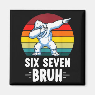 67 Animals Funny 67 Brainrot Youth Kids Yeti 67  Magnet