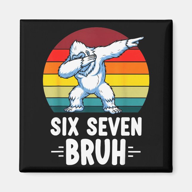 67 Animals Funny 67 Brainrot Youth Kids Yeti 67  Magnet (Front)