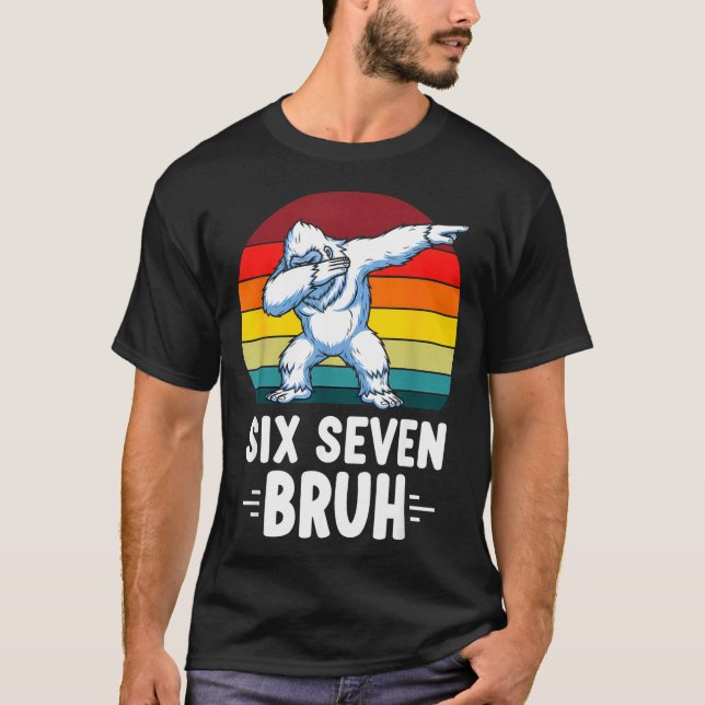 67 Animals Funny 67 Brainrot Youth Kids Yeti 67  T-Shirt (Front)