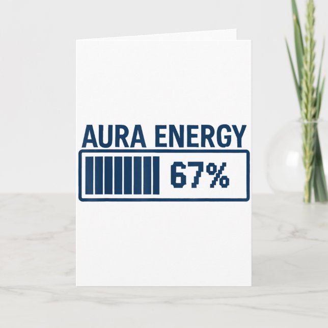 67 Aura At Six Seven Funny Meme Gen Alpha Slang  Card (Front)