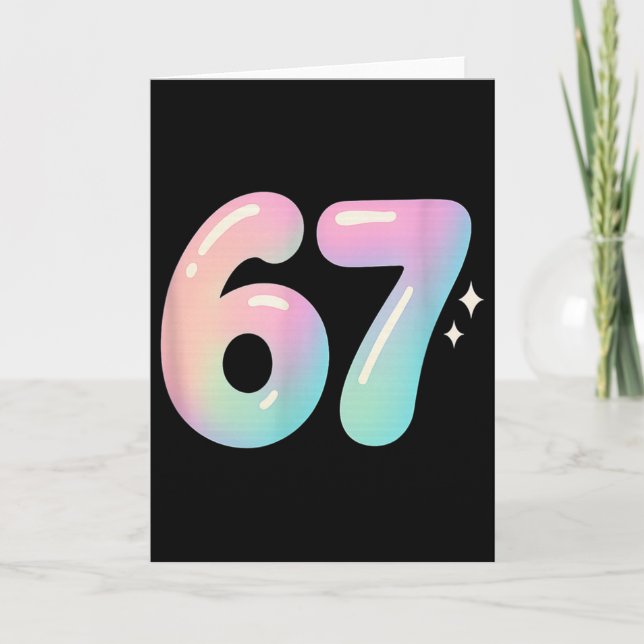 67 Aura Energy Alpha Slang Internet Meme  Card (Front)