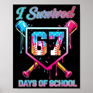 67 Baseball Ice Cream Drip Six Seven Meme Teachers Poster