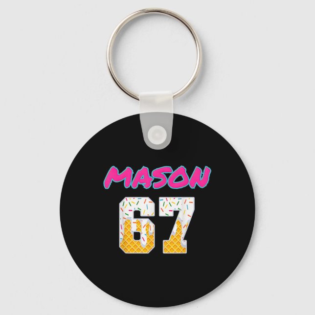 67 Baseball Meme Slang Viral Trend  Keychain (Front)