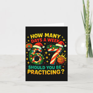 67 Basketball Christmas Funny Practice Meme Gift Card