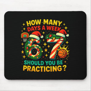 67 Basketball Christmas Funny Practice Meme Gift  Mouse Pad