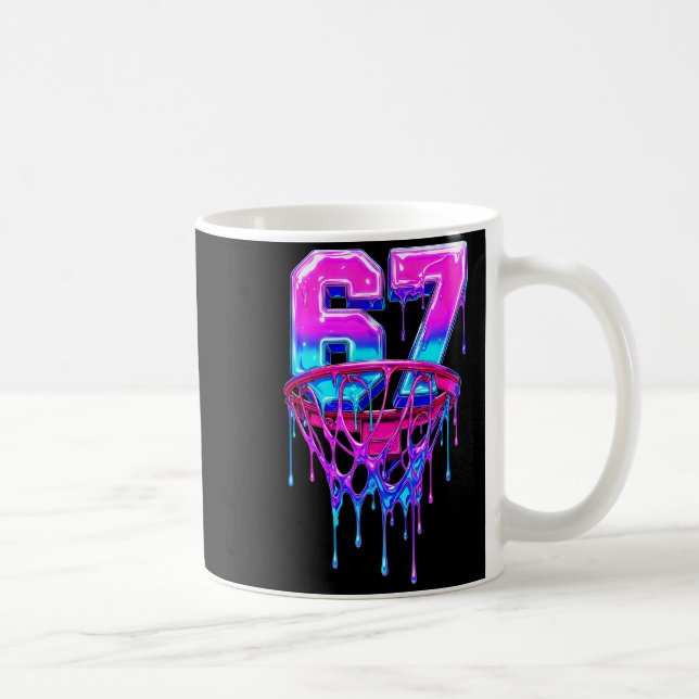 67 Basketball Drip Six Seven Funny  Coffee Mug (Right)