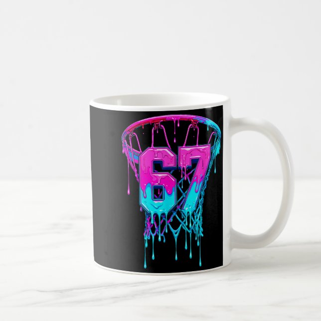 67 Basketball Drip Six Seven Funny  Coffee Mug (Right)