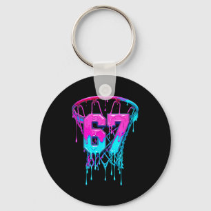 67 Basketball Drip Six Seven Funny  Keychain