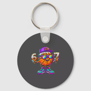 67 Basketball Drip Six Seven Funny Meme Gen Alpha  Keychain