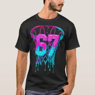 67 Basketball Drip Six Seven Funny T-Shirt