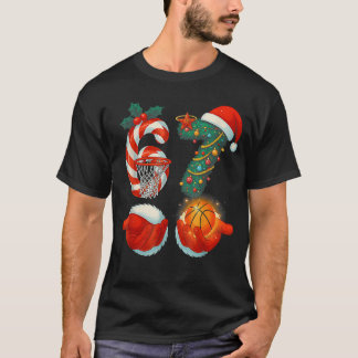 67 Basketball Santa Si Seven Meme Christmas Sport  T-Shirt