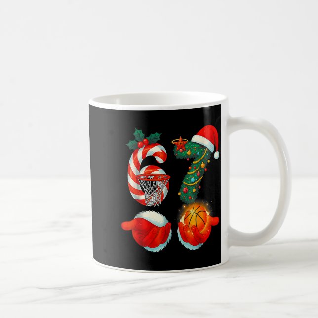 67 Basketball Santa Six Seven Meme Christmas Srt M Coffee Mug (Right)
