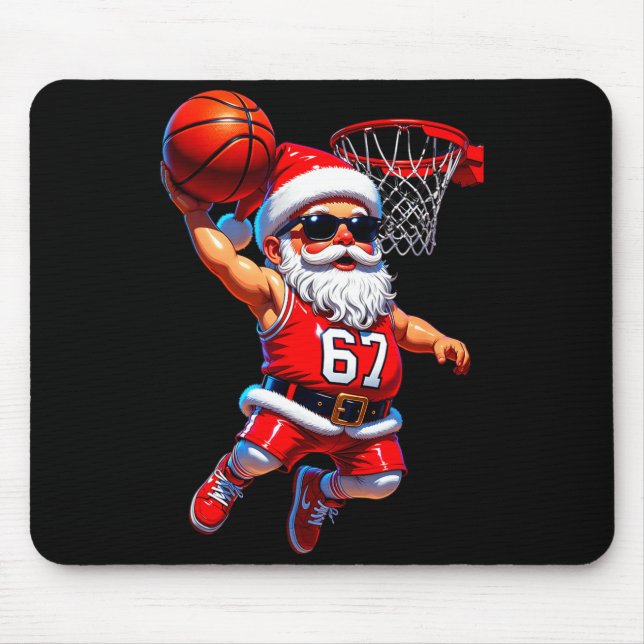67 Basketball Santa Six Seven Meme Christmas Srt M Mouse Pad (Front)