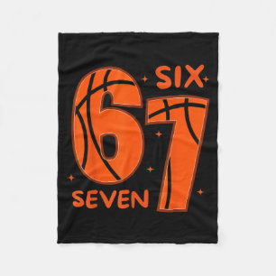 67 Basketball Six Seven 6 7 Meme 6 Fleece Blanket