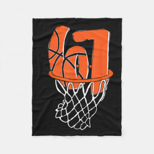 67 Basketball Six Seven 6 7 Meme Funny 67 Basketba Fleece Blanket