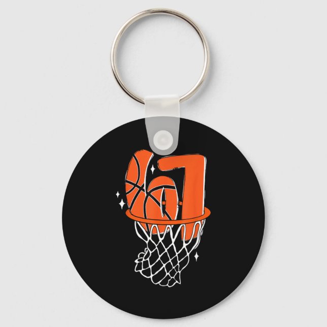 67 Basketball Six Seven 6 7 Meme Funny 67 Basketba Keychain (Front)