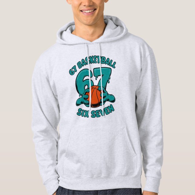 67 Basketball Six Seven Sports Meme Hoodie (Front)