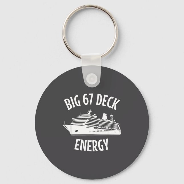 67 Big Six Seven Deck Energy Brain Rot Gen Alpha C Keychain (Front)