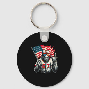 67 Bigfoot Meme Funny Six Seven Gen Alpha Slang  Keychain