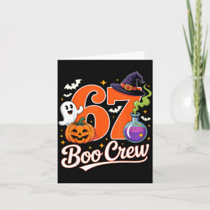 67 boo crew funny halloween ghost witch pumpkin card
