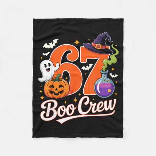 67 boo crew funny halloween ghost witch pumpkin fleece blanket