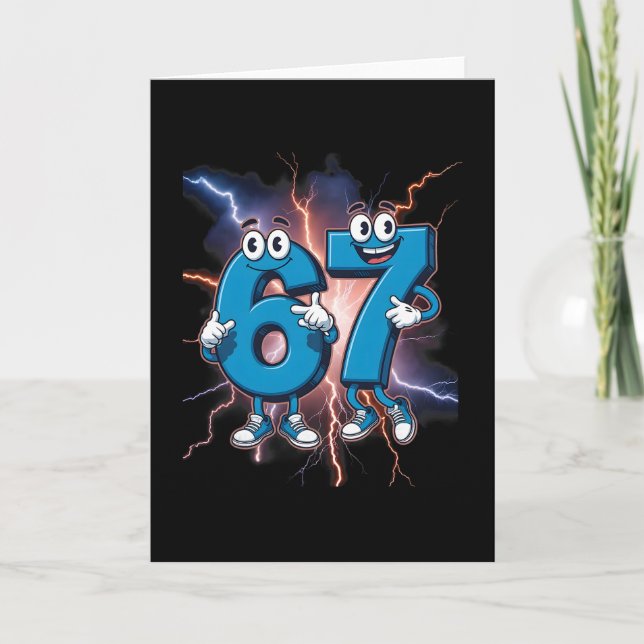 67 Brainrot Italian Meme Funny 67 Kids Costume Six Card (Front)