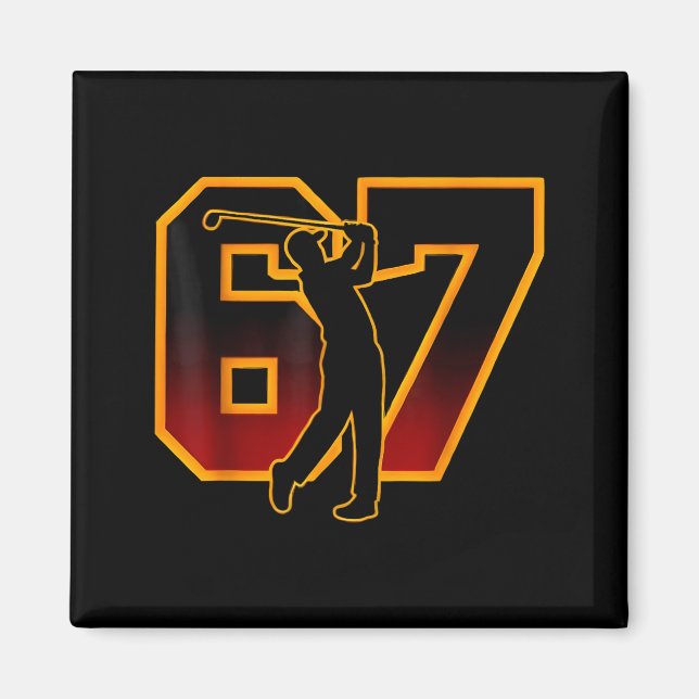 67 Brainrot Youth Golf Drip - Funny Kids 67  Magnet (Front)