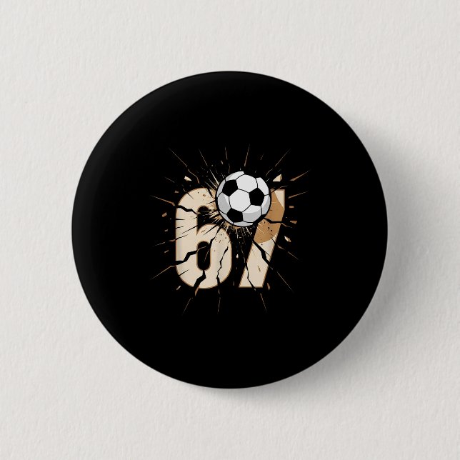 67 Brainrot Youth Soccer Drip - Funny Kids 67  Button (Front)