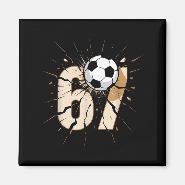67 Brainrot Youth Soccer Drip - Funny Kids 67  Magnet (Front)