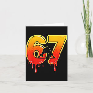 67 Brainrot Youth Wrestling Drip - Funny Kids 67 Card