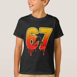 67 Brainrot Youth Wrestling Drip - Funny Kids 67 T-Shirt