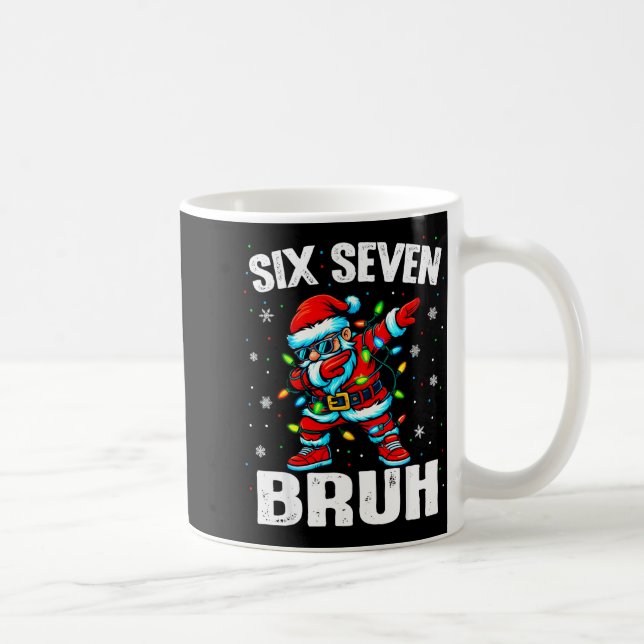 67 Bruh Christmas Six Seven Meme Dab Santa  Coffee Mug (Right)