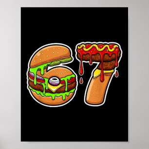 67 Burger Pizza Food Fusion Delight Poster