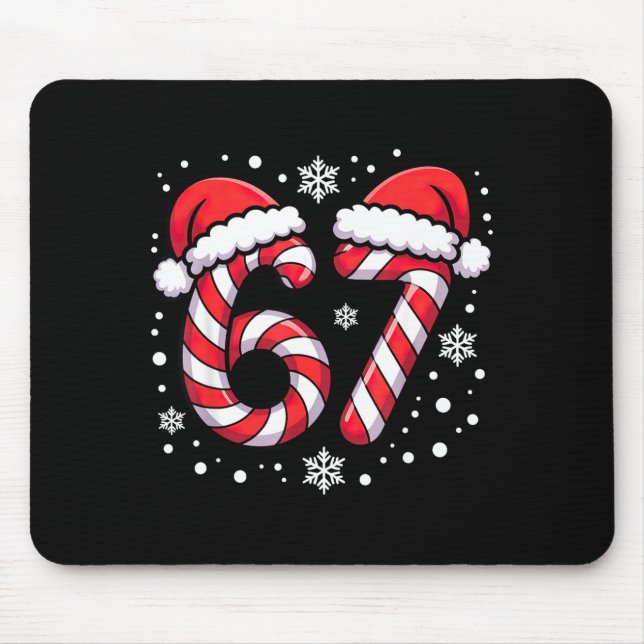 67 Candy Canes Santa  Mouse Pad (Front)