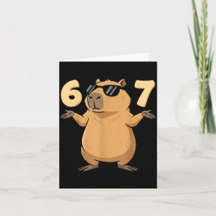 67 Capybara Meme 6 7 Aesthetic For Kids Young Adul Card