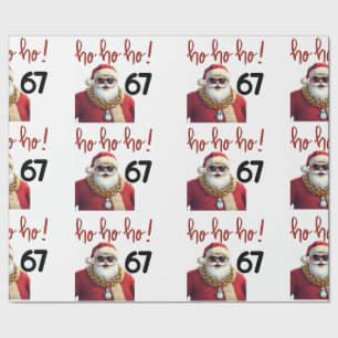 67 Chill Santa Christmas Santa  Wrapping Paper