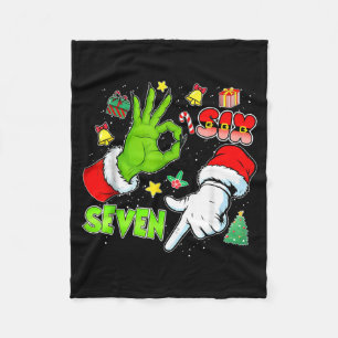 67 Christmas 6 7 Meme Elf Santa Pajamas Gen Alpha  Fleece Blanket