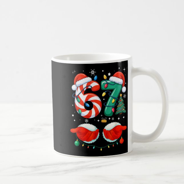 67 Christmas 6 7 Meme Pajamas Holiday Gen Alpha Sl Coffee Mug (Right)